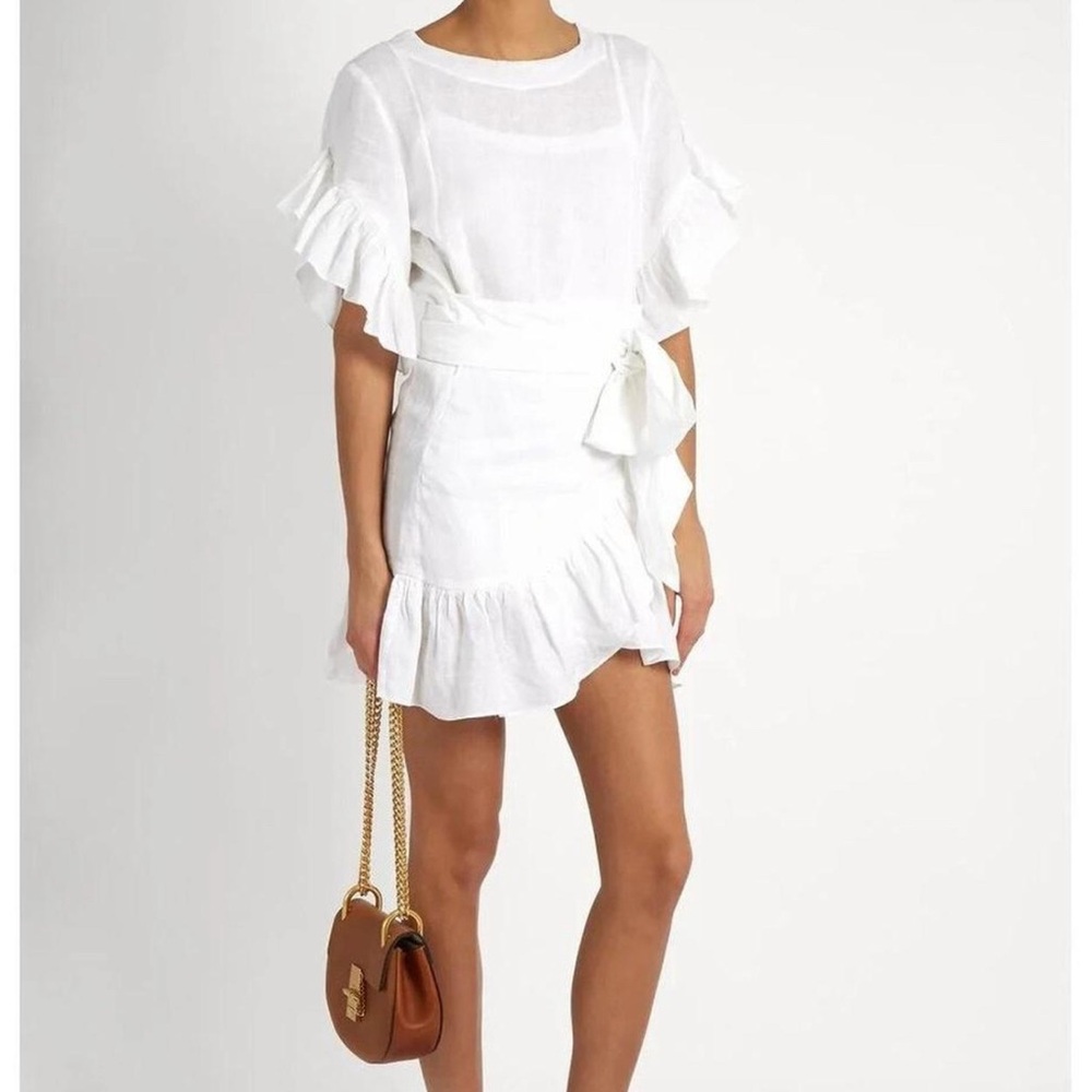Isabel Marant Linen Ruffle Dress